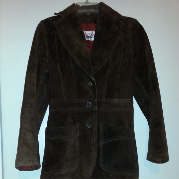 vtg Casual Corner jacket Suit 100% leather Size 7 - Picture 2 of 8